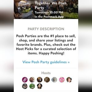 7/18 CO-HOST 'TOGETHER WE POSH' PARTY 10PM. EST.